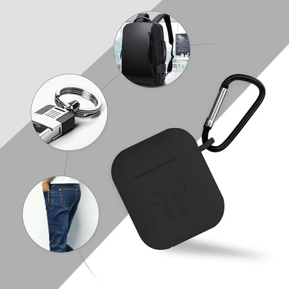 Силиконовый чехол противоударный защитный для Apple гарнитура airpods сумка хранения