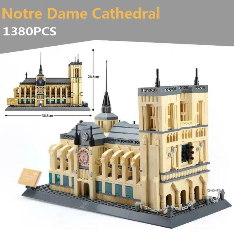 3D пазл из картона модель строительной бумаги игрушка Нотр дама Парижа