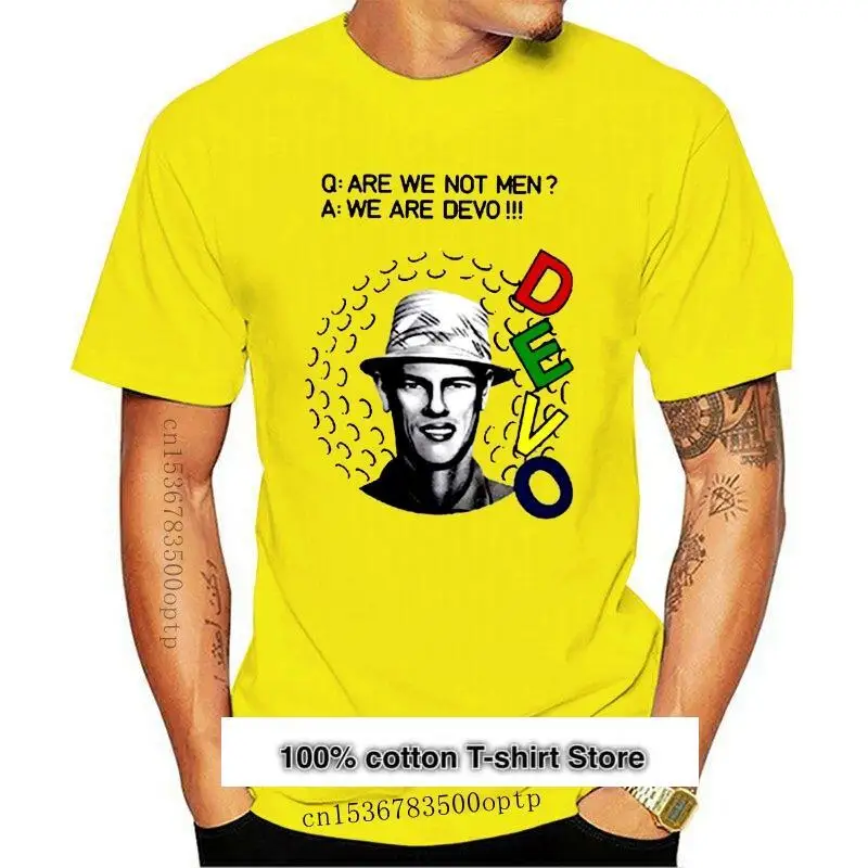 

Devo Q Are We Not Men-Camiseta Retro de los 70S 2021 Wave, Camiseta holgada de talla 59, nueva