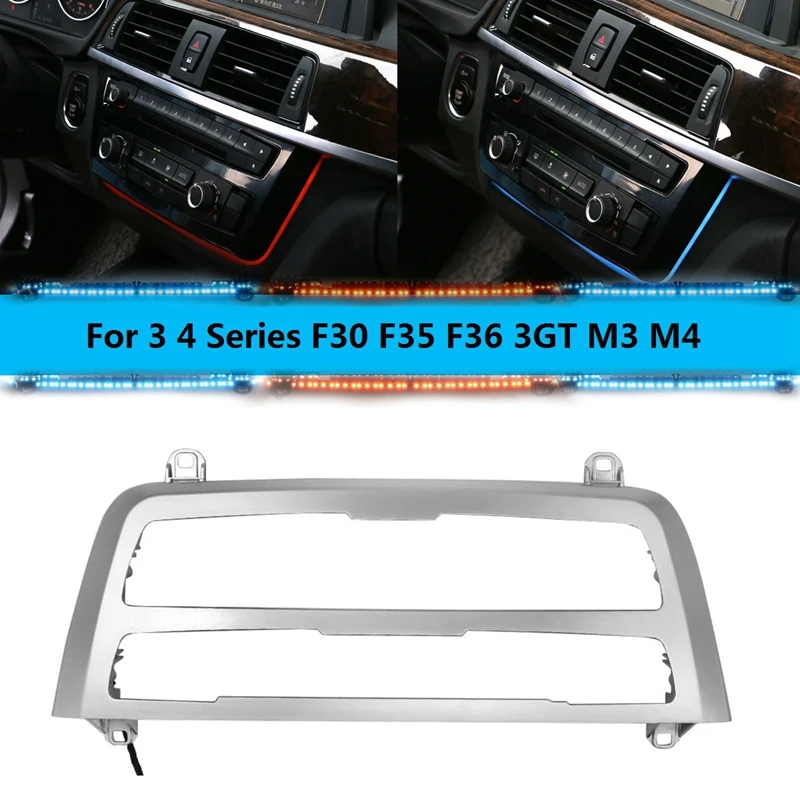 Для BMW 3 4 серии F30 F35 F36 3GT M3 M4 2012 2019 Серебристая хромированная центральная консоль
