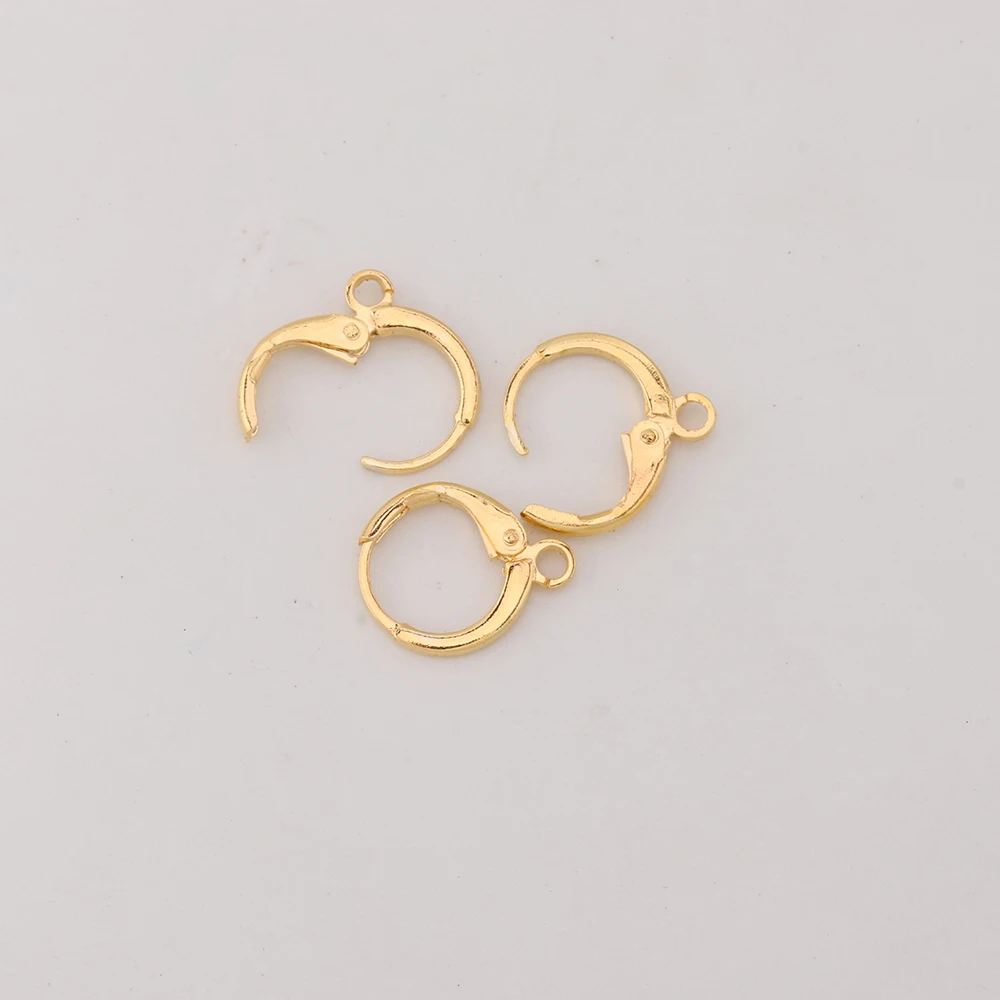 Золотые французские Рычажные серьги крючки 20 шт./лот 14*12 мм настройки проволоки