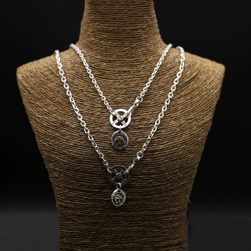 Ожерелье из серебра 100% пробы с подвеской крестом для мужчин и женщин ожерелье