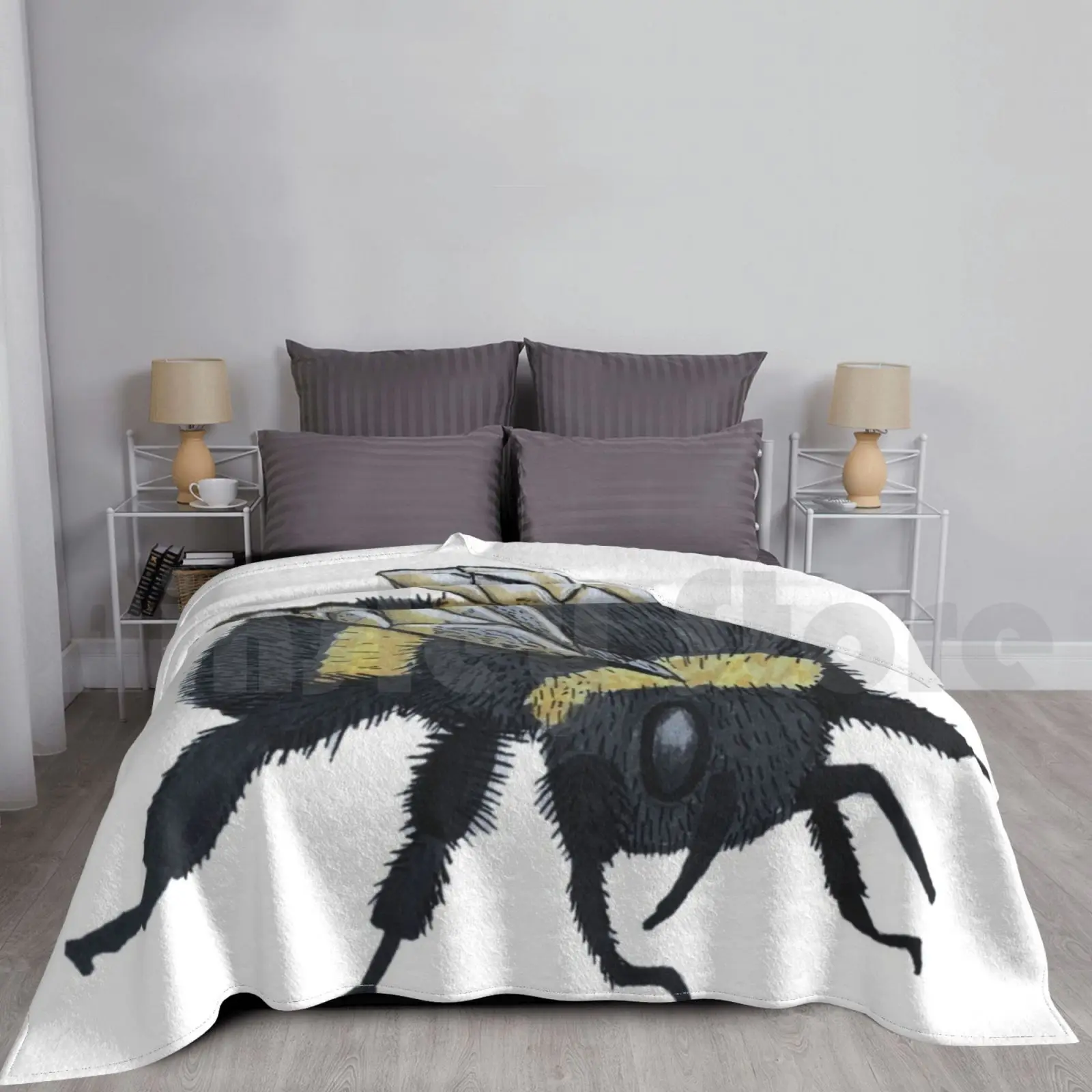 

Bumblebee Blanket Fashion Custom 3034 Bee Bumblebee Honey Bee Honey Hive Comb Honeycomb Insect Bug Cute Bug