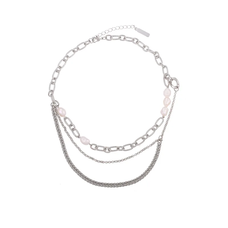 

2021 New Design Natural Freshwater Pearl Multilayer Necklace chocker Pearl Jewelry For Women Gifts