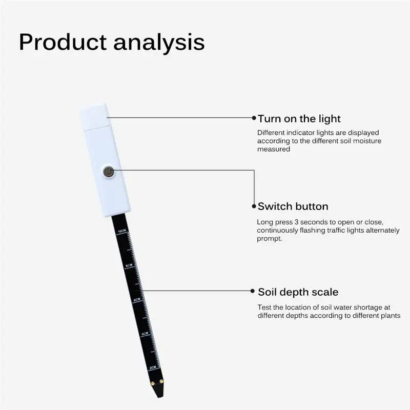 Прибор для измерения влажности почвы тестер увлажнитель измеритель детектор