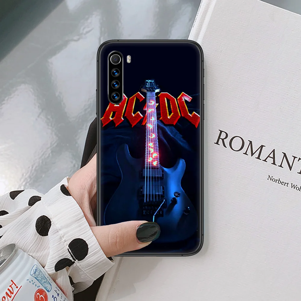 

AC DC Band Angus Young Phone Case For Xiaomi Redmi Note 7 8 8T 9 9S 4X 7 7A 9A K30 Pro Ultra black Prime Silicone Funda Trend