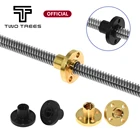 1 шт., детали для 3D-принтера, T8, латуннаяШаровая гайка, подходит для T8, шаг винта, 2 мм, свинцовая 28 мм, Z-ось, трапециевидная винтовая гайка двигателя