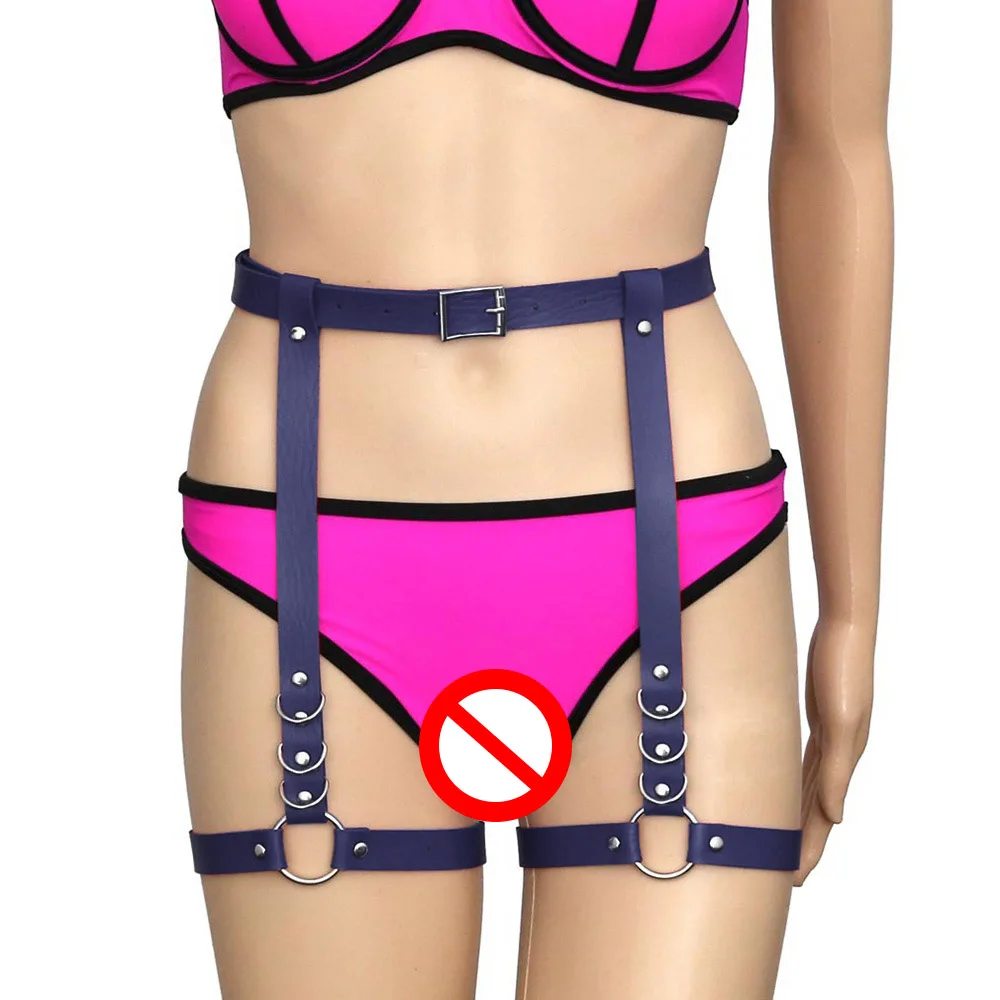 Ног эротическое женское белье бедра кобура подвязки PU + сплав Harajuku талии