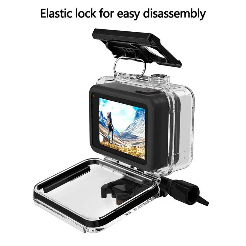 Черный Защитный корпус для дайвинга камеры Gopro Hero 8 черные водонепроницаемые