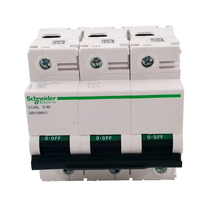 

Schneider electric Автоматический выключатель высокой мощности C120L 3p D Тип A 63A 80A 100A 125A 15kA A9N19838/46/54/62