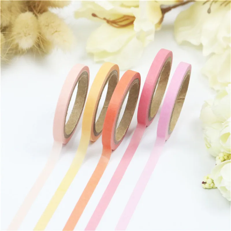 

Scrapbooking DIY Stationary Christmas Gift Masking Tape 20 Rolls Solid Color Slim Washi Tape Set Rainbow Masking Tape for
