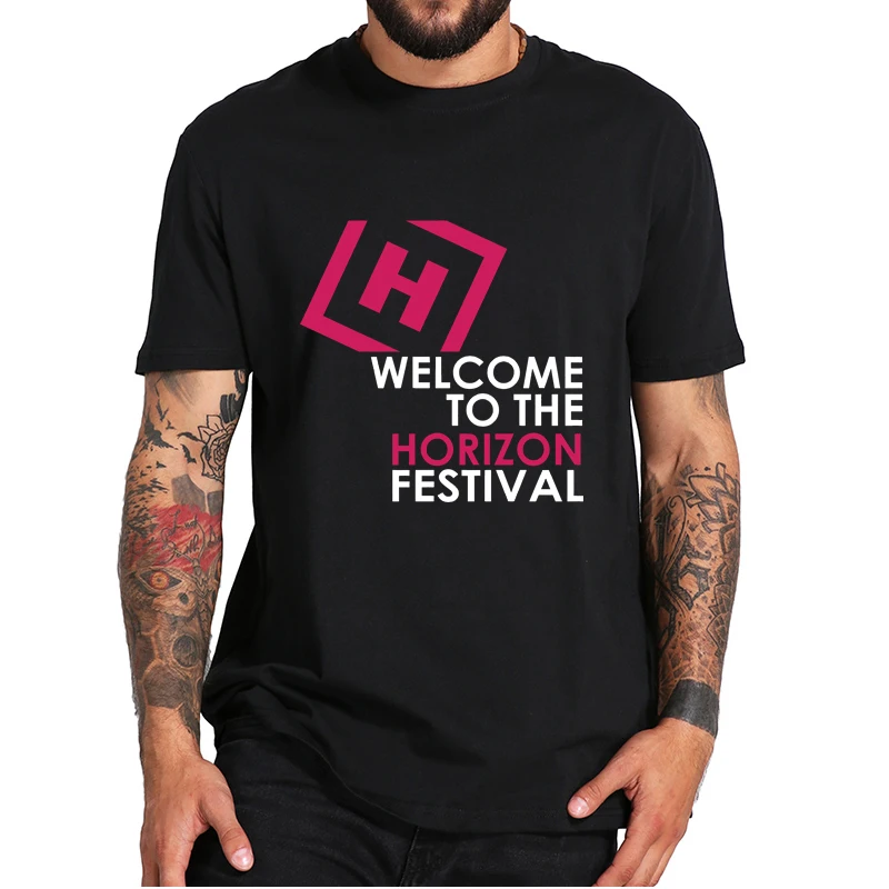 

Welcome To The Horizon Festival T-Shirt Forza Horizon 5 Racing Video Game Classic Men's Tee Tops 100% Cotton EU Size O-Neck