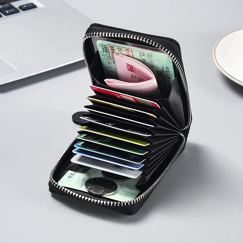 

2021 New Year Unisex fashion Card bag canvas Driving License Wallet Multi-Function Men wallet Credit Card Holder Zipper Coin bag