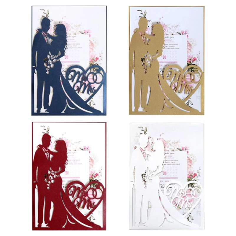 

Свадебные пригласительные открытки для невесты и жениха 10 шт. пригласительные поздравительные открытки с любовным сердцем аксессуары для ...