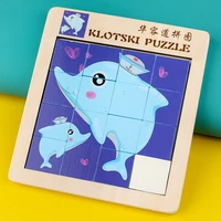2 in 1 number cute wooden jigsaw puzzle educational game toys double sided wooden jigsaw intellectual development toy