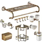 Античная керамическая резная основа, набор аксессуаров для ванной комнаты, матовый продукт для ванной комнаты, медный Бронзовый набор оборудования для ванны WV3