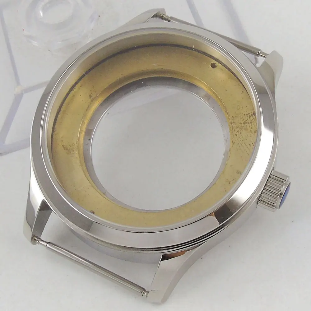 

42mm 316L Stainless Steel Watch Case Parts Fit For ETA2836 Miyota8215 821A Mingzhu2813 Automatic movement Polished Bezel