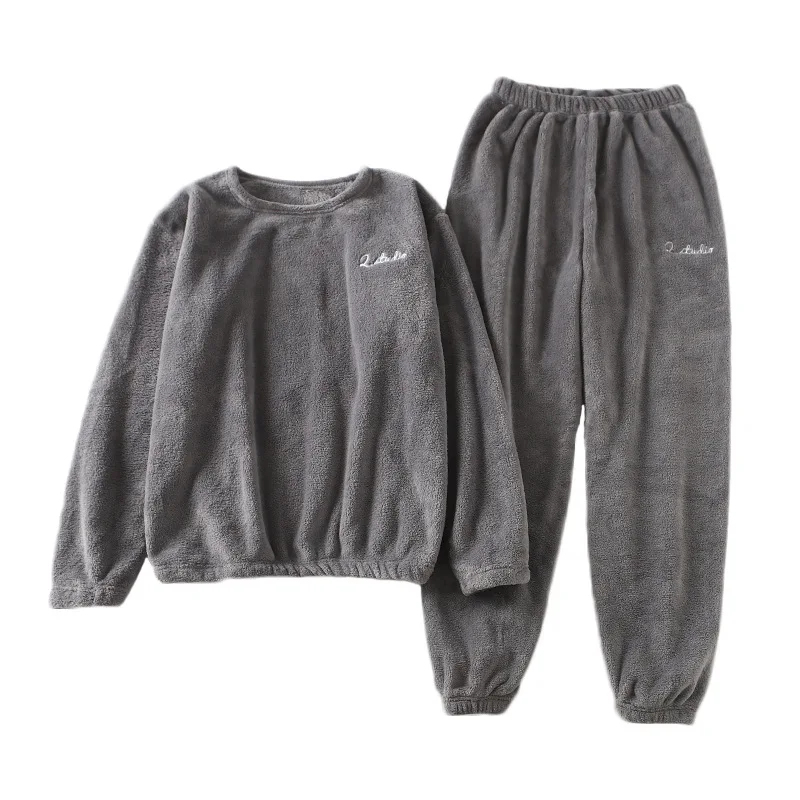 

Casual Women Sets Sleeping Pants and Top T-Shirts Trousers Sets Plush Suit Party Leisure Home Warm Soft Winter Sleepwear