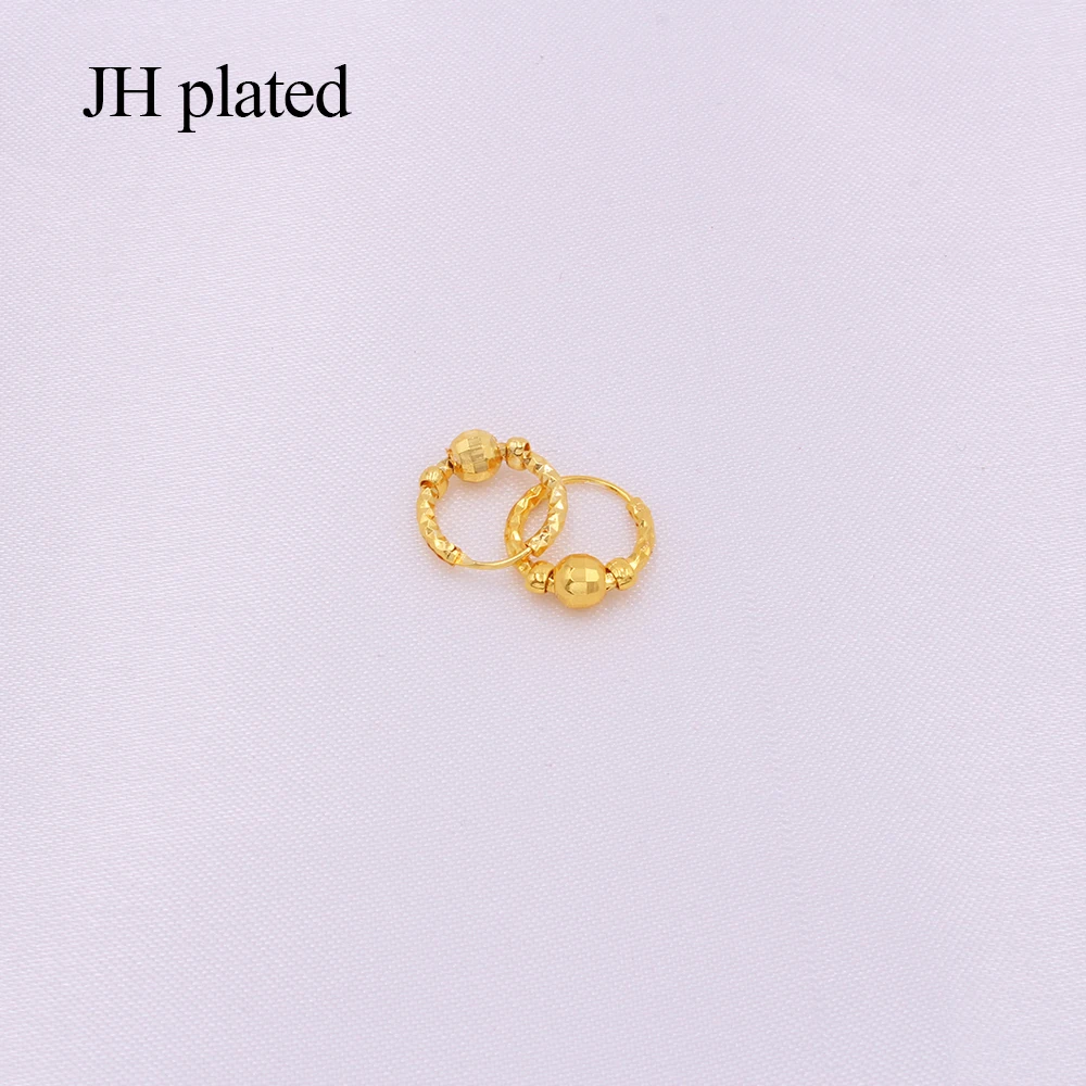 Earrings 24K Gold Color Small round Hoop earings hoops pircing gold earrings piercings accesories for Women/Girls Jewelry gifts | Украшения