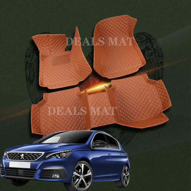 

Car floor mats for peugeot 207 2008 307 cc 407 partner 208 307 308 508 sw 5008 rifter 308 t9 301 107 car floor mats