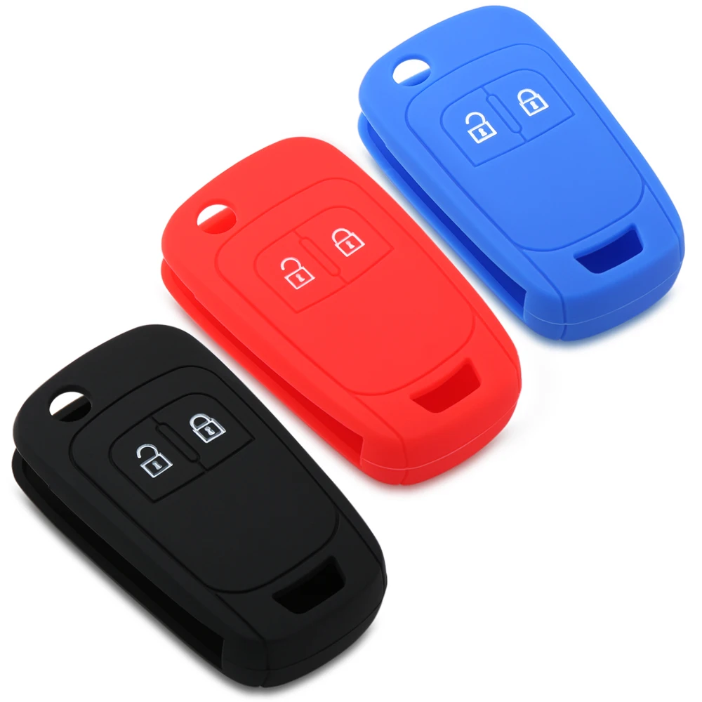 2 кнопки силиконовый Автомобильный Брелок дистанционного управления с ключом