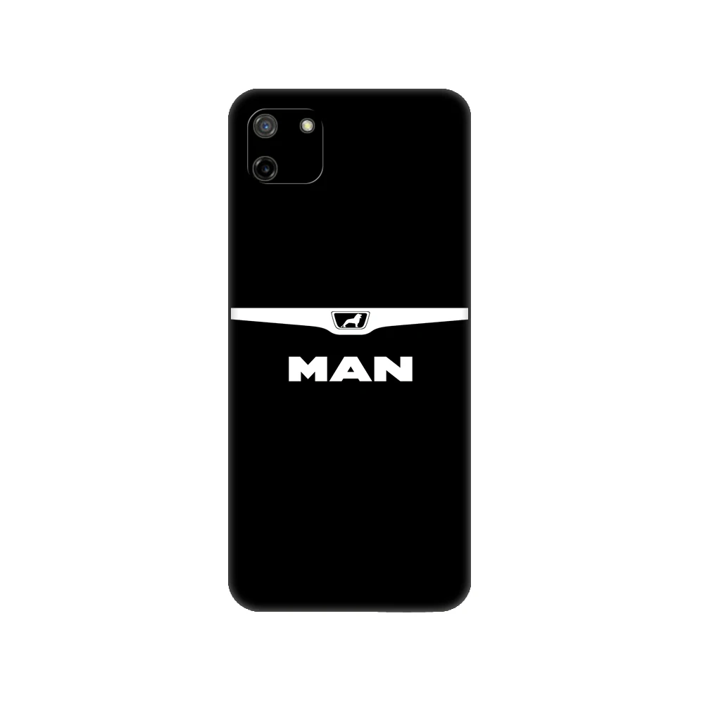 Чехол-накладка для OPPO Realme C11 C20 C21 черный чехол ТПУ с логотипом Man trucks | Мобильные
