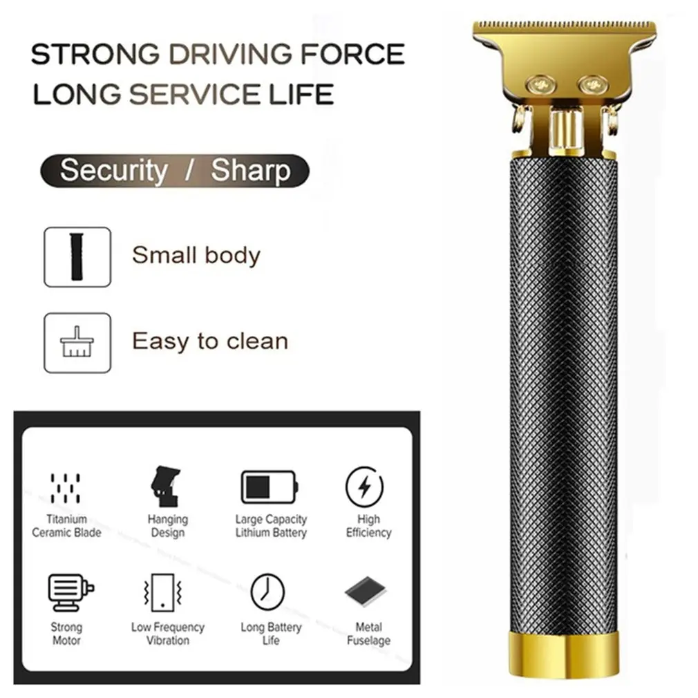 

Hair Clippers Cordless USB Rechargeable Grooming Kits T-Blade Close Cutting Trimmer For Men Bald Head Beard Shaver Barber Shop