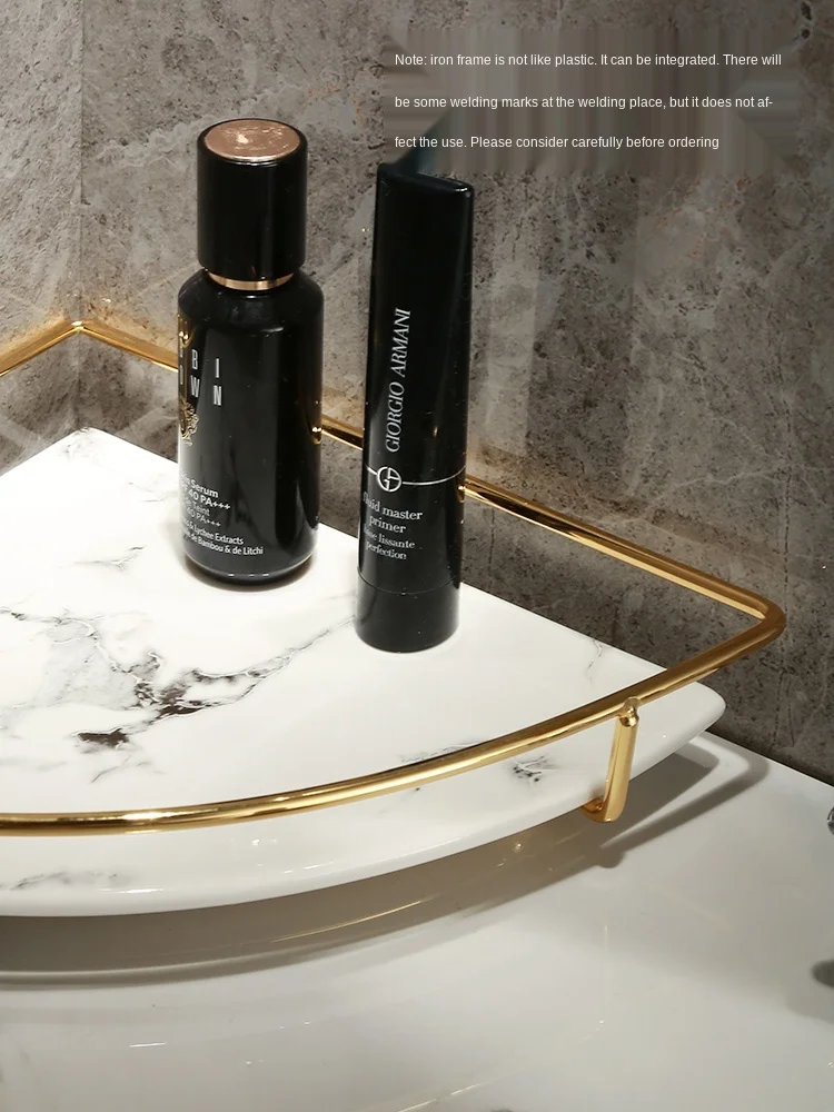 

Washstand Triangle Storage Rack Bathroom Wash Basin Desktop Corner Cosmetics Storage Rack