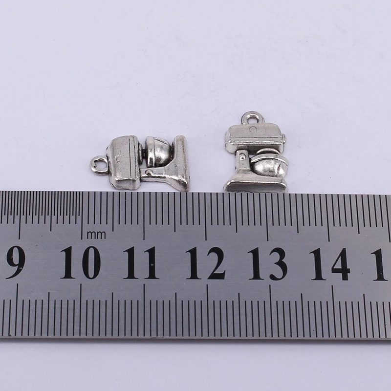 11pcs Coffee Machine Charms 17x11mm Antique Silver Color Pendant for DIY Jewelry Making Findings Handmade Craft 1844