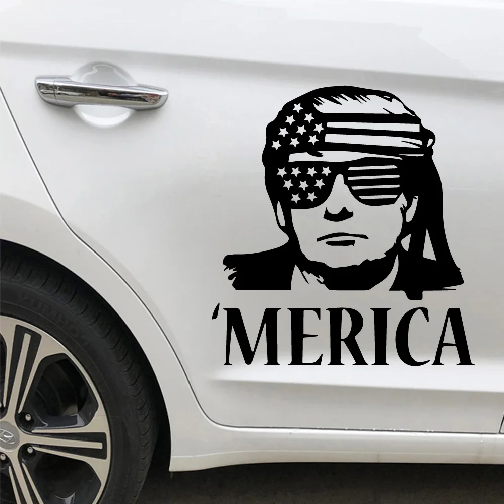 

Cartoon Trump Carbon Sticker For Truck Window Bumper Auto Suv Door Laptop Kayak Vinyl Decal