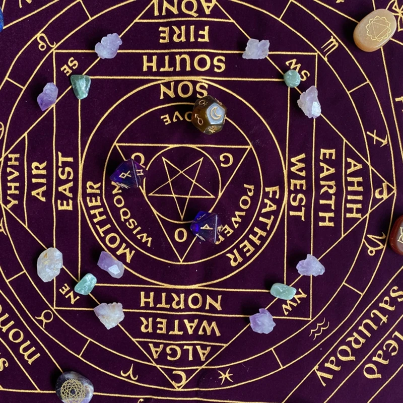 

Art Pagan Altar Tablecloth Divination Cards Square Table Cover Board Game Cloth Dropshipping