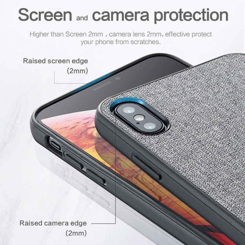 Роскошный тканевый текстурный чехол для iPhone 7 XR 11 Pro мягкий ТПУ телефона 6 s 8 Plus X XS