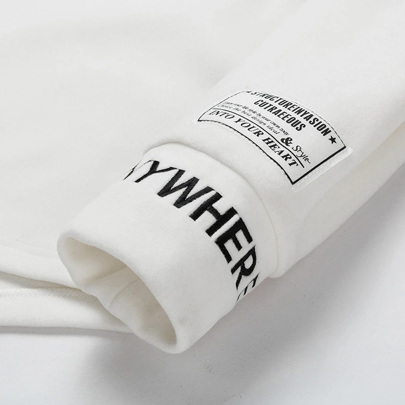 

2020 Long Sleeve Embroidery Letter T- Shirts Spring and Autumn Men Turtleneck Streetwear Casual Tops Male Base Sweater