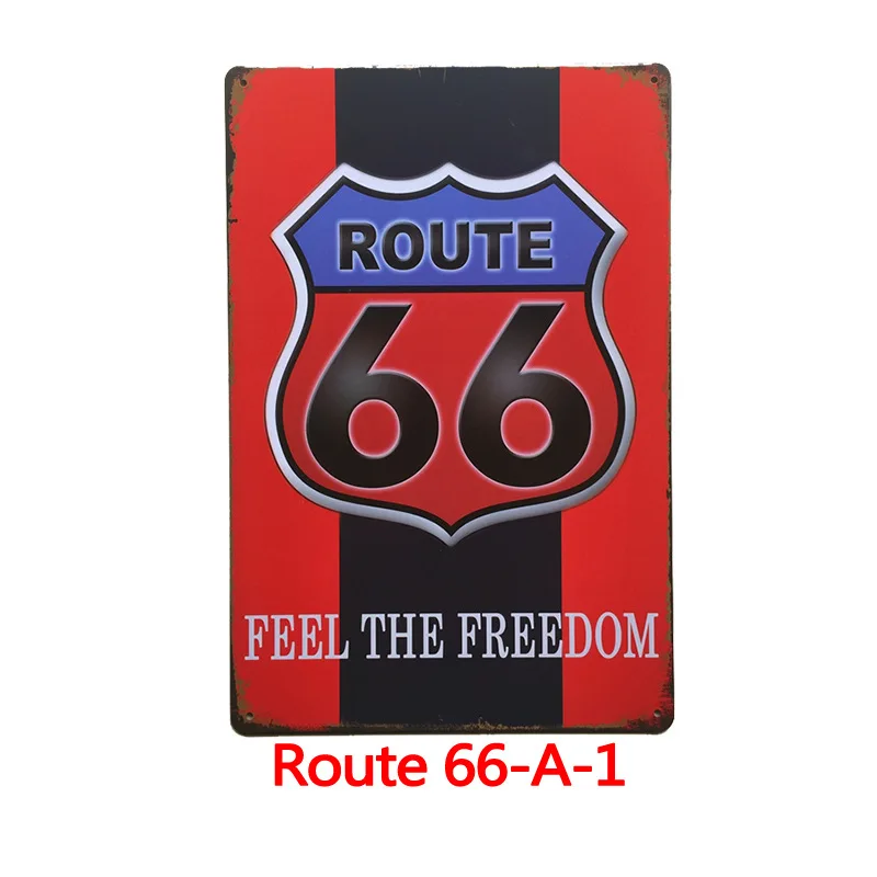 Route US 66 Feel The Freedom ретро металлические жестяные знаки художественный декор