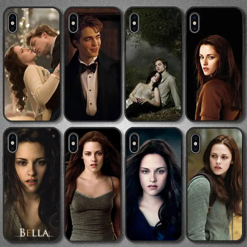 

TV Twilight Isabella Edward Cullen Phone Case For Black Soft Phone Case 5 5s se 6 6s 7 8 11 12 X Xs Xr Pro Plus Max Mini Cover