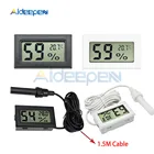 Удобный комнатный термометр с цифровым ЖК-дисплеем, измеритель влажности, термометр, гигрометр, датчик для холодильника, морозильной камеры, аквариума, 1,5 м