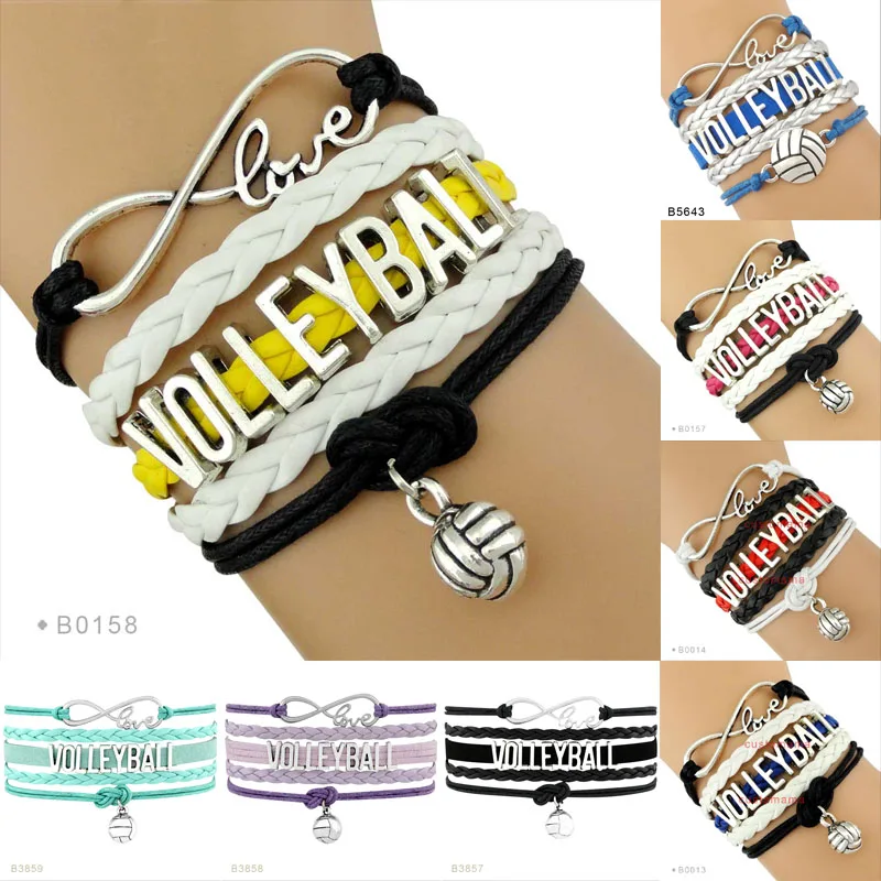 Мода Бесконечность Люблю Волейбол любителей спорта подарок ювелирное изделие