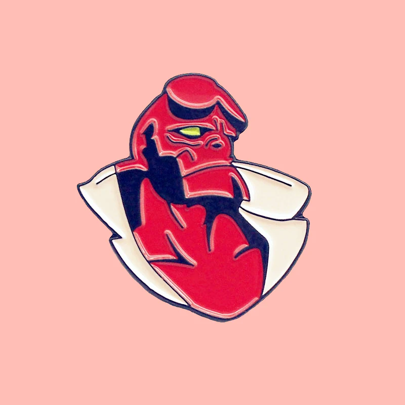 

Anime Hellboy Enamel Brooch Pins Badge Lapel Pins Alloy Metal Fashion Jewelry Accessories Gifts