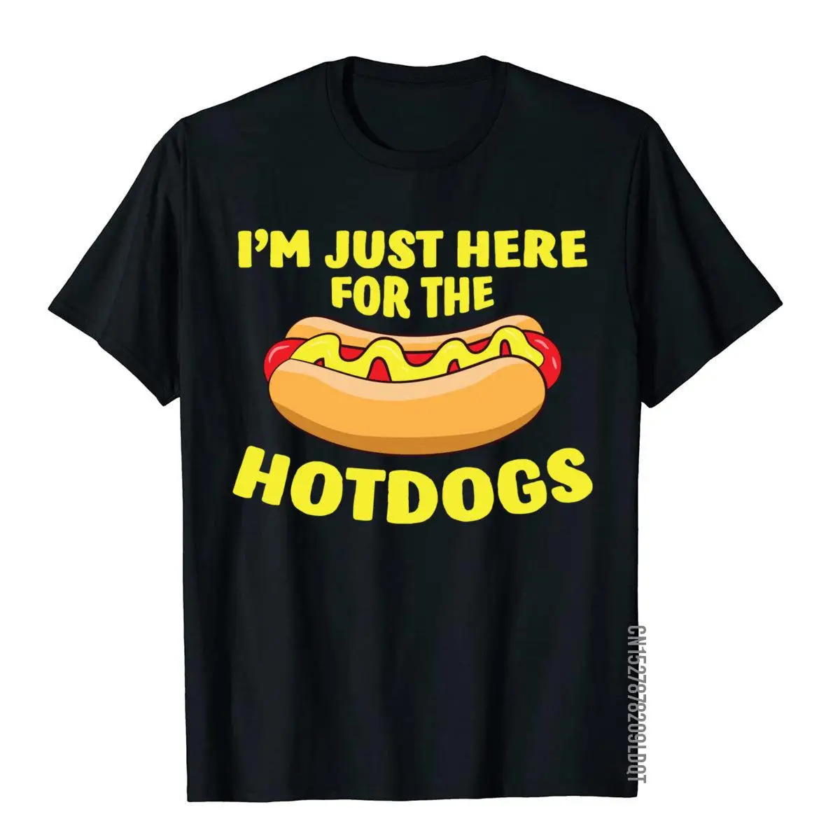 

I'm Just Here For The Hotdogs Funny Hot Dog Gift Men T Shirt Funny Cotton T Shirt Vintage Short Sleeve Crew Neck Clothing