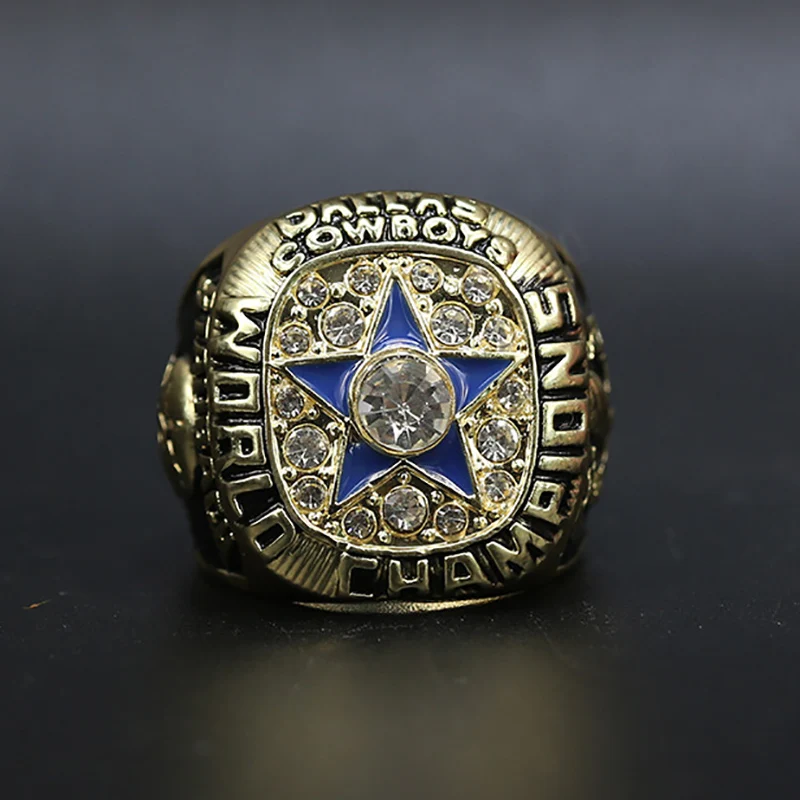 

1971 Super Bowl Champion Ring Gold Crystal Men's Rings Rugby Championship Ring Retro Luxury Jewelry Birthday Gift Free Shipping