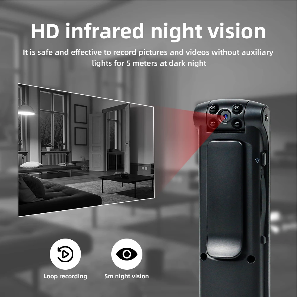 HD 1080P Беспроводной мини Камера Wi Fi маленькая видеокамера ручка корпус Cam петля