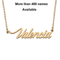 valencia zach name necklaces for girl women family best friends birthday christmas wedding gift jewelry present anniversary