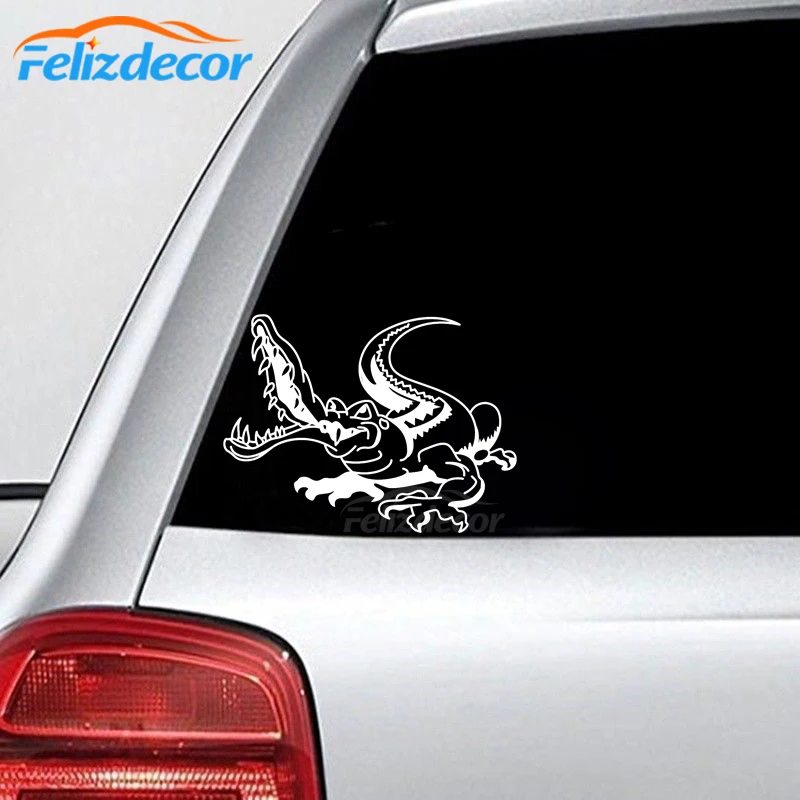 Свирепый крокодил открывает большой рот виниловые автомобильные наклейки для