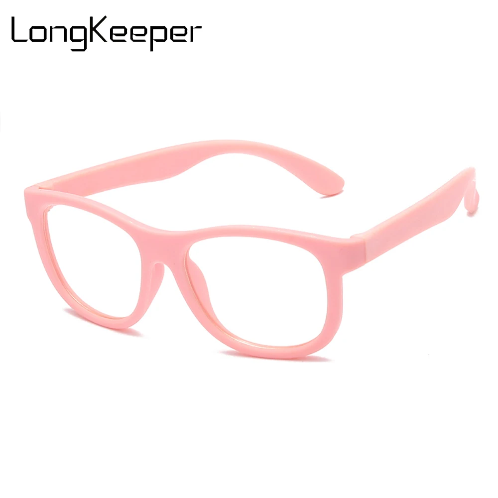 

Kids Square Anti Blue Light Glasses Boys 2020 Flexible TR90 Eyeglasses Frame Girls Cute Pink Clear Lens Spectacles UV400 Oculos