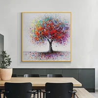 colorful trees oil painting on the wall decor art canvas paintings prints picture for nordic living room home decoration cuadros