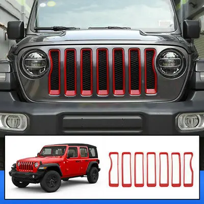 

7 шт., передняя решетка для Jeep Wrangler JL 2018-2020