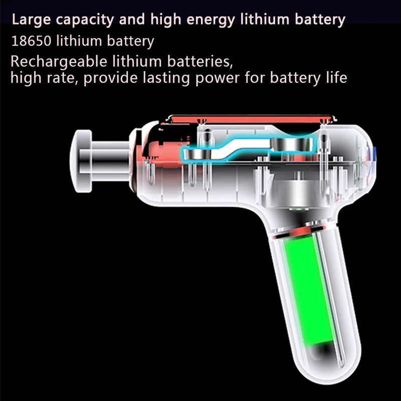 Массажный пистолет USB Type C массажер для глубоких мышц тренировок релаксации 3