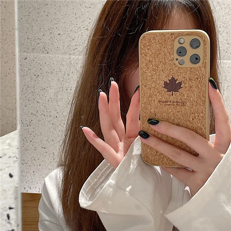 Чехлы с древесным рисунком кленового листа для Apple iphone 12 11 Pro Max мягкий модный