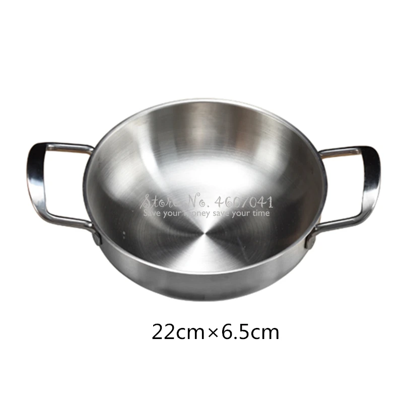 18 см/20 см/22 см нержавеющая сталь Hotpot плоское дно кастрюля для приготовления пищи горшок для Раков морепродуктов кухонный кастрюля для индукционной плиты