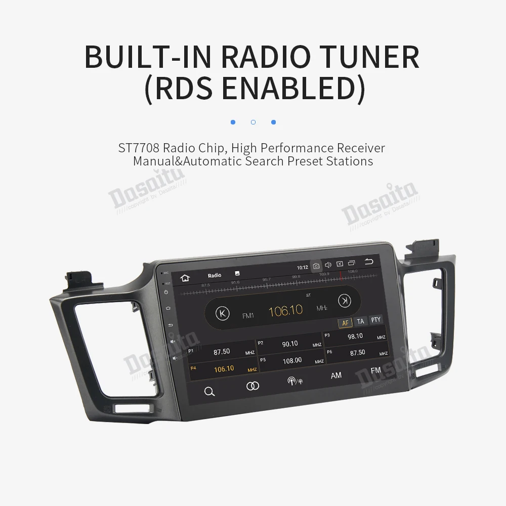 10," HD цифровой экран Встроенный gps Android 9,0 32 ГБ rom Восьмиядерный для Toyota RAV4 с автомобильным мультимедийным плеером